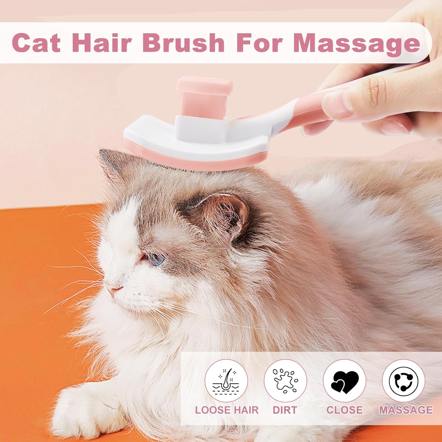 FurEase Self-Cleaning Slicker Brush